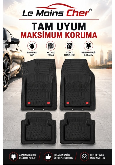 Kia Ceed Cool Havuzlu Oto Paspası Kaymaz Taban Dayanıklı Joker Siyah