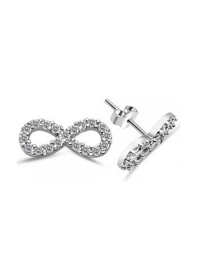 Gümüş Sonsuzluk Çivili Küpe N11.50064