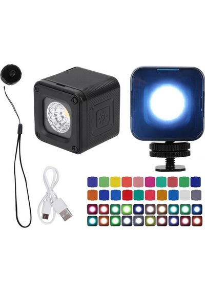 Led Işık 10M Ip67 Su Geçirmez Dahili Pil 200-5500 20 Renk Filtre Siyah