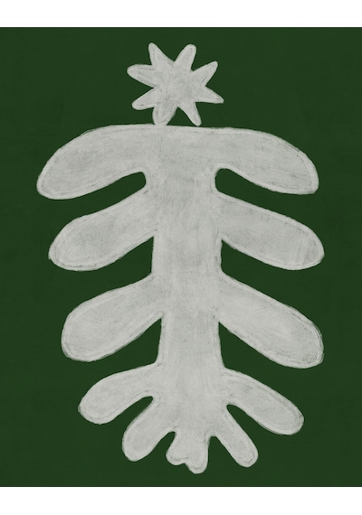 Noel Duvar Sanatı Posteri, Sanat, Soyut Noel Ağacı