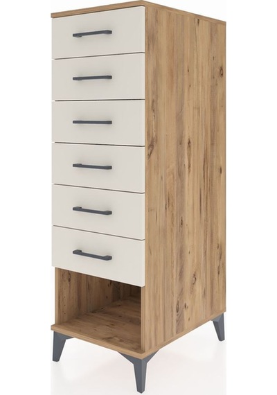 Kronos Dolap 6 Çekmeceli 44x59x134 Çam-aytaşı Çam