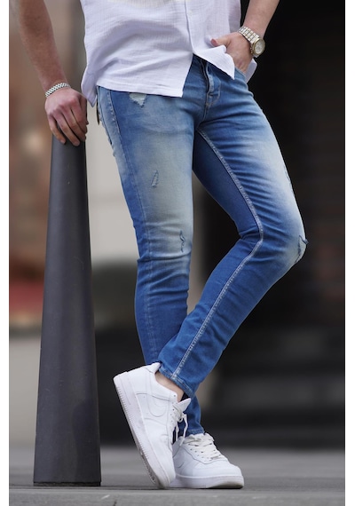 Madmext Mavi Skinny Fit Erkek Jean 5102-mavi Mavi
