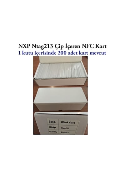 Dijital Kartvizit İçin Nfc 213 Kart Ntag213 144Byte Kapasite 200 Adet