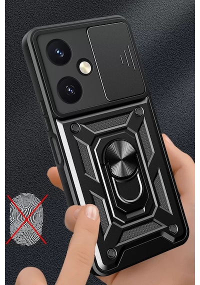Newface Vivo Y27 Kılıf Pars Lens Yüzüklü Silikon - Yeşil