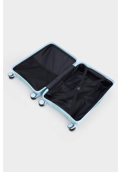 Defacto Unisex Sert Kapaklı Çekçekli Küçük Boy Valiz E7080axnsbe826 Mavi-be826