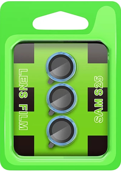 Newface Samsung Galaxy S25 Plus Raze Metal Kamera Lens - Mavi