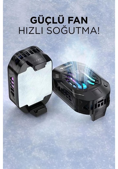 Torima F-25 Kablolu Cep Telefonu Soğutma Fanı Gamer Oyuncu Radyatör Soğutucu Siyah