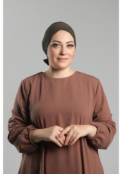 Hürrem Bone Haki Pratik Hazır Geçmeli Fiyonklu Bone Sandy Çift Taraflı Çapraz 3007b 09 Haki