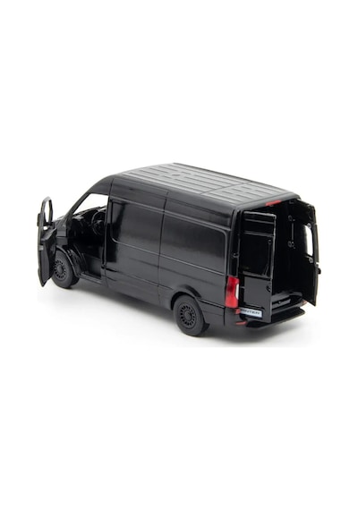 Kinsmart Mercedes-benz Sprinter 1:48 Ölçek Metal Çek Bırak Oyuncak Minibüs - Siyah Model Araba
