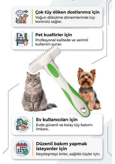 Andis Kedi Köpek De-shedding Tarağı Düğüm Ve Ölü Tüyler İçin