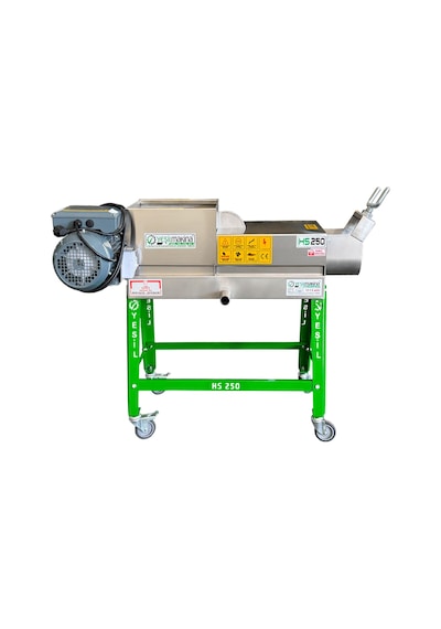 Yeşil Makina Helezonlu Üzüm Sıkma ve Şıra Makinesi 250 kg/saat