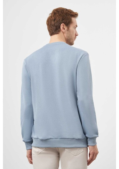 Morven Erkek Mavi Trend Bisiklet Yaka Sweat-shirt 25ks063006300 Mavi Mavi