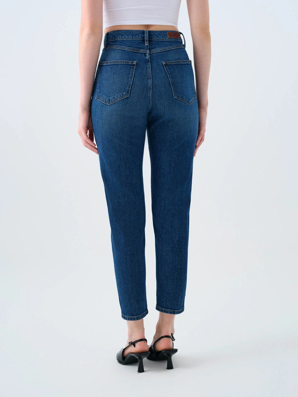 Loft Mom Slim Fit Mavi Kadın Jean Pantolon Lf2037084 Mavi