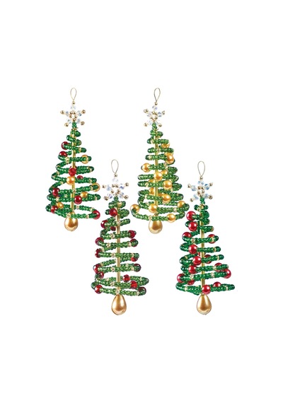 Solıd Oak Boncuklu Süs Kiti, Noel Ağacı 4 Yapar