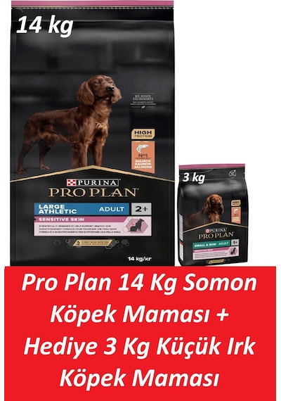 Pro Plan 14 Kg Somon Köpek Maması + Hediye 3 Kg Küçük Irk Köpek Maması