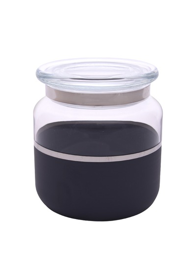 Decorium Kavanoz 10x10 CM Vision Black Platin M06306-Ab