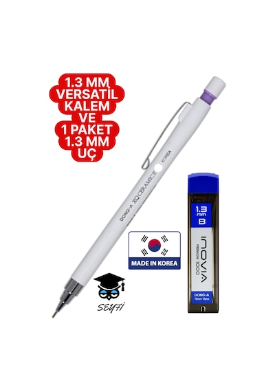 1.3 Mm Versatil Kalem Ve 1 Paket 1.3 Mm Uç Çok Renkli