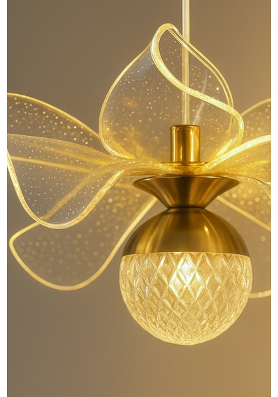 Kleopatra Model Gold Kaplama 3renk Metal Salon Mutfak Oturma Yatak Odası Modern Led Sarkıt Avize Gold