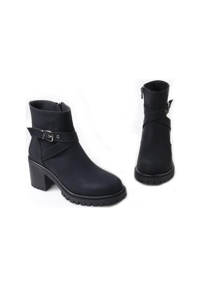 Papuçcity Ony 03048 Kadın 6 Cm Kalın Topuklu Bot 001