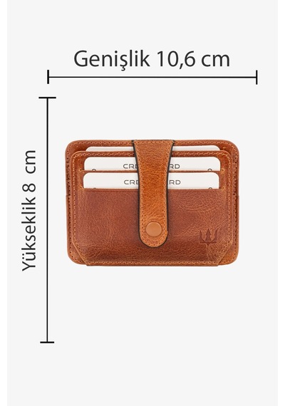 Getto Deri Vento Hakiki Deri Çıt Çıtlı Kişiye Özel İsim Baskılı Cüzdan Kızıl Kahve