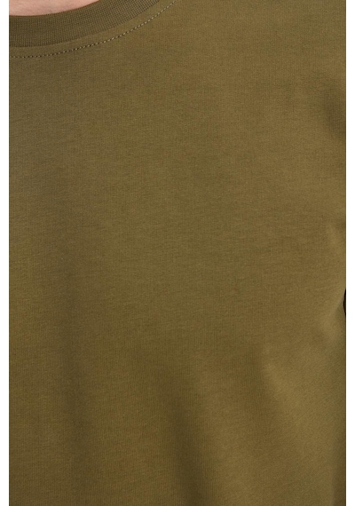 Tudors Erkek Relax Fit Rahat Kesim %100 Pamuk 2 İplik Bisiklet Yaka Haki Sweatshirt-41520 Haki