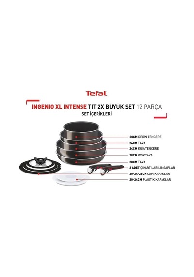 Tefal Ingenio Xl Intense 2x Tava Tencere Seti - 12 Parça Diğer