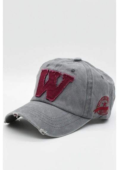 Külah Beyzbol Cap Vintage Erkek Şapka Eskitme Kep - Gri - Gri