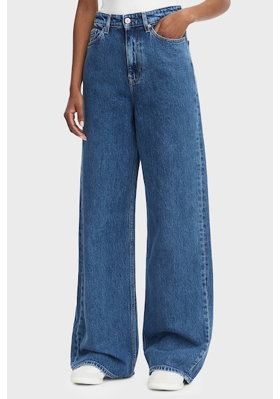 Tommy Jeans Pamuklu Wide Leg Fit Yüksek Bel Jean Kadın Kot Pantolon Dw0dw23069 1a5 Mavi