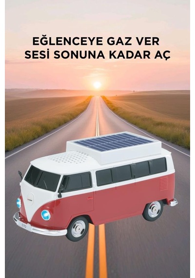 Torima D70 5 W Güçlü Ses Vosvos Tasarımlı Solar Şarjlı Bluetooth Hoparlör