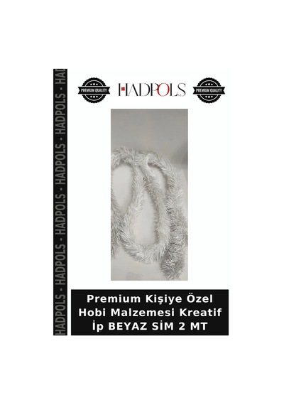 Premium Kişiye Özel Hobi Malzemesi Kreatif İp Beyaz Sim 2 Mt