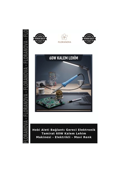 Hobi Aleti Bağlantı Gereci Elektronik Tamirat 60w Kalem Lehim Makinesi - Elektrikli - Mavi Renk