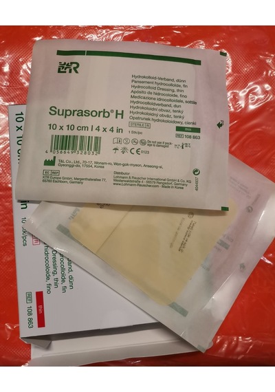 L&R Suprasorb H Thin Hidrokolloid Örtüsü 10'lu 10 x 10 CM