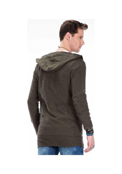 Cipo & Baxx Cl296 Çift Fermuarlı Uzun İnce Sweatshirt 001