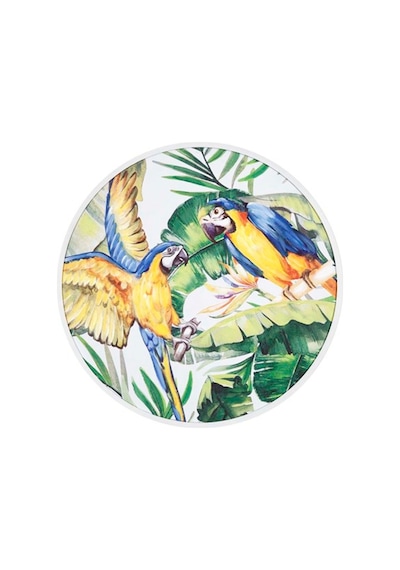 Vitale Pera Papağanlar Ahşap Tablo 80X80 Cm Ak.Fw0027