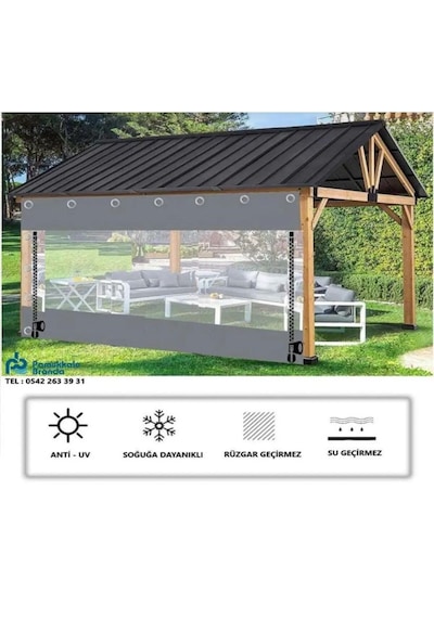 Pvc Şeffaf Branda Kış Bahçesi Fermuarlı 300 X 220 Diğer