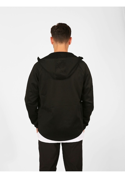 Nature The Brand Şardonlu Dalgıç Fermuarlı Dik Yaka Kapüşonlu Sweatshirt/ceket Siyah