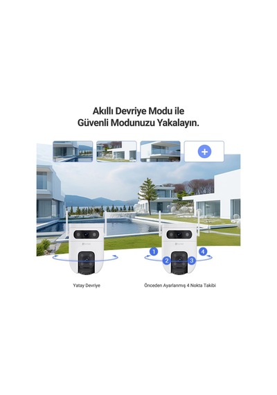 Ezviz C9c Dual 3mp 2k Çift Lensli 360 Dönebilen Dış Mekan Wi-fi Kamerası, Yapay Zeka İnsan Ve Araç Algılama, Renkli Gece Görüşü 13138698