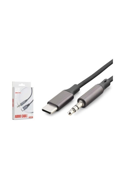 Hadron Gj021 Type-c 3.5 Mm Ses Kablosu 1 M Siyah