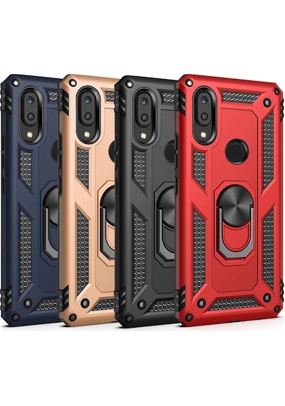 Xiaomi Redmi Note 7 Vega Tank Zirh Yüzüklü Standli Silikon Kilif 390648198
