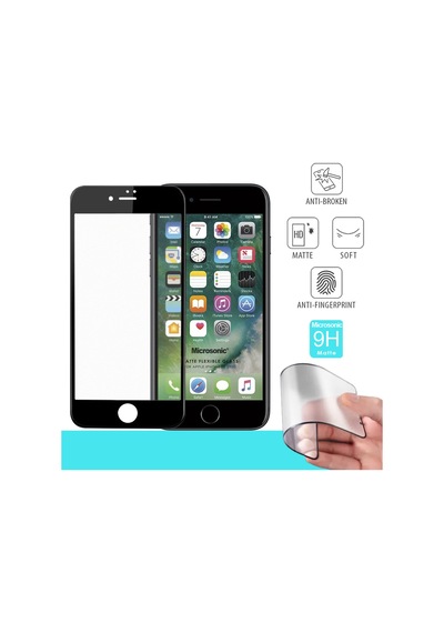 Microsonic Apple  Uyumlu iPhone Se 2020 Seramik Matte Flexible Ekran Koruyucu Siyah