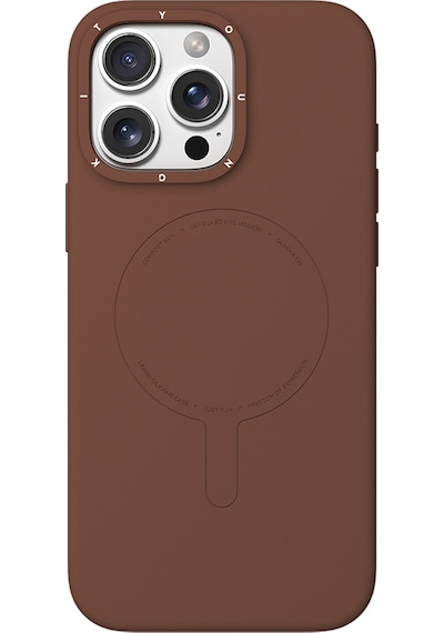 Apple Uyumlu iPhone 16 Pro  Kılıf M-safe Şarj Özellikli Youngkit Morandi Serisi Kapak Kahverengi Kahverengi