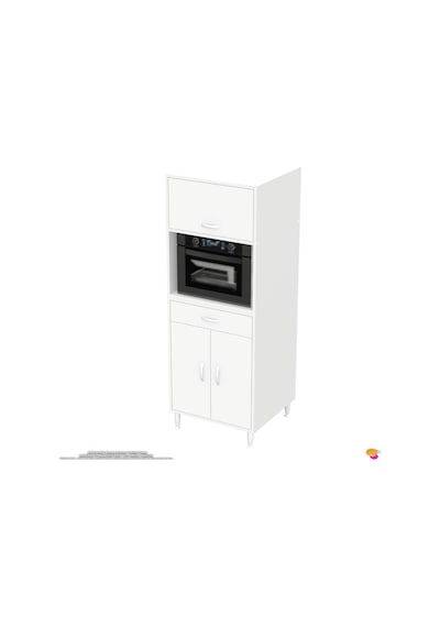 Modilayn Oslo 60x162,4x56 Cm, 1 Çekmece, 2 Kapaklı. Ekmeklik / Fırın / Mikrodalga Dolabı. Beyaz Modilayn Oslo 60x162,4x56 Cm, 1 Çekmece, 2 Kapaklı. Ekmeklik / Fırın / Mikrodalga Dolabı. Beyaz