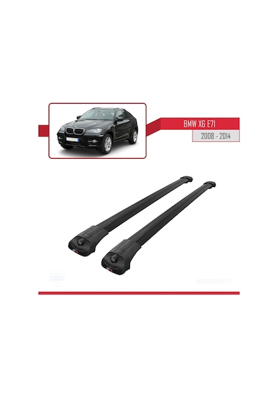Bmw X6 E71 2008-2014 Arası İle Uyumlu Ace-1 Ara Atkı Tavan Barı Siyah