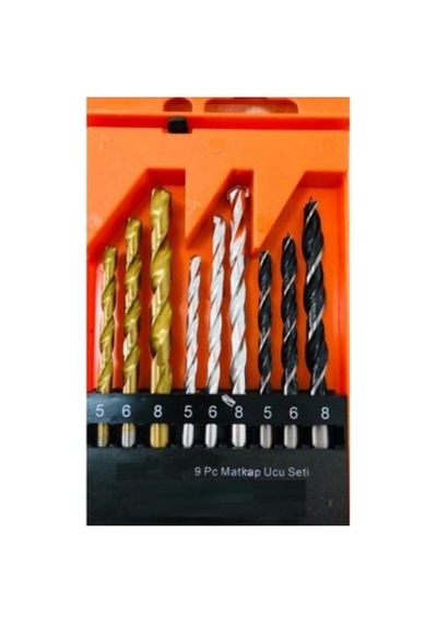 9 Parça Matkap Uç Seti 40x23x25