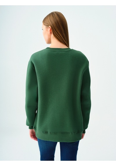 Loose Fit Kadın Sweatshirt Yeşil