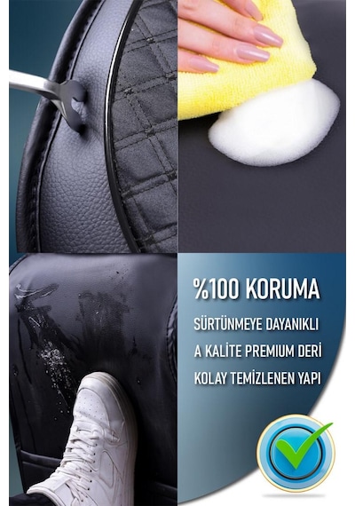 Fiat Freemont 5 Koltuk Oto Koltuk Kılıfı Ön Arka Set Siyah Plus Serisi Scr