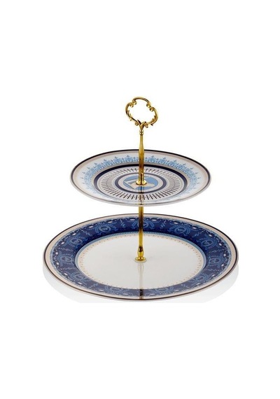 Lamedore Blue Banube 2 Katlı Kek Standı 27 Cm/19cm