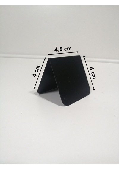 10 Ad Silinebilir Karatahta Siyah Etiket Çatı Çift Yön 4x4,5 Cm