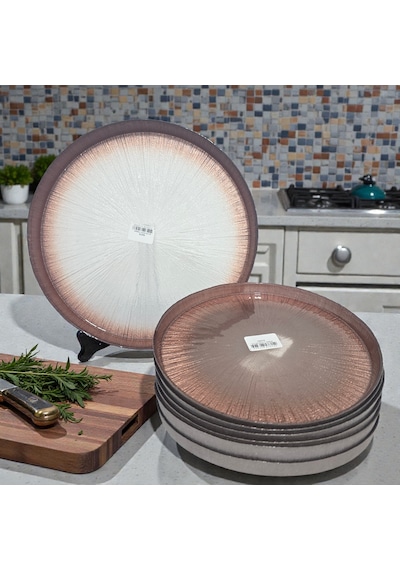 Sudedi Home Sudedi Dik Kenar Transparan Cam Pasta Tabağı Çok Renkli