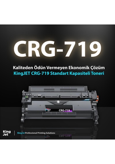 Kingjet Canon Uyumlu Crg-719 Standart Kapasiteli Çipli Uyumlu Toneri Lbp6310dn